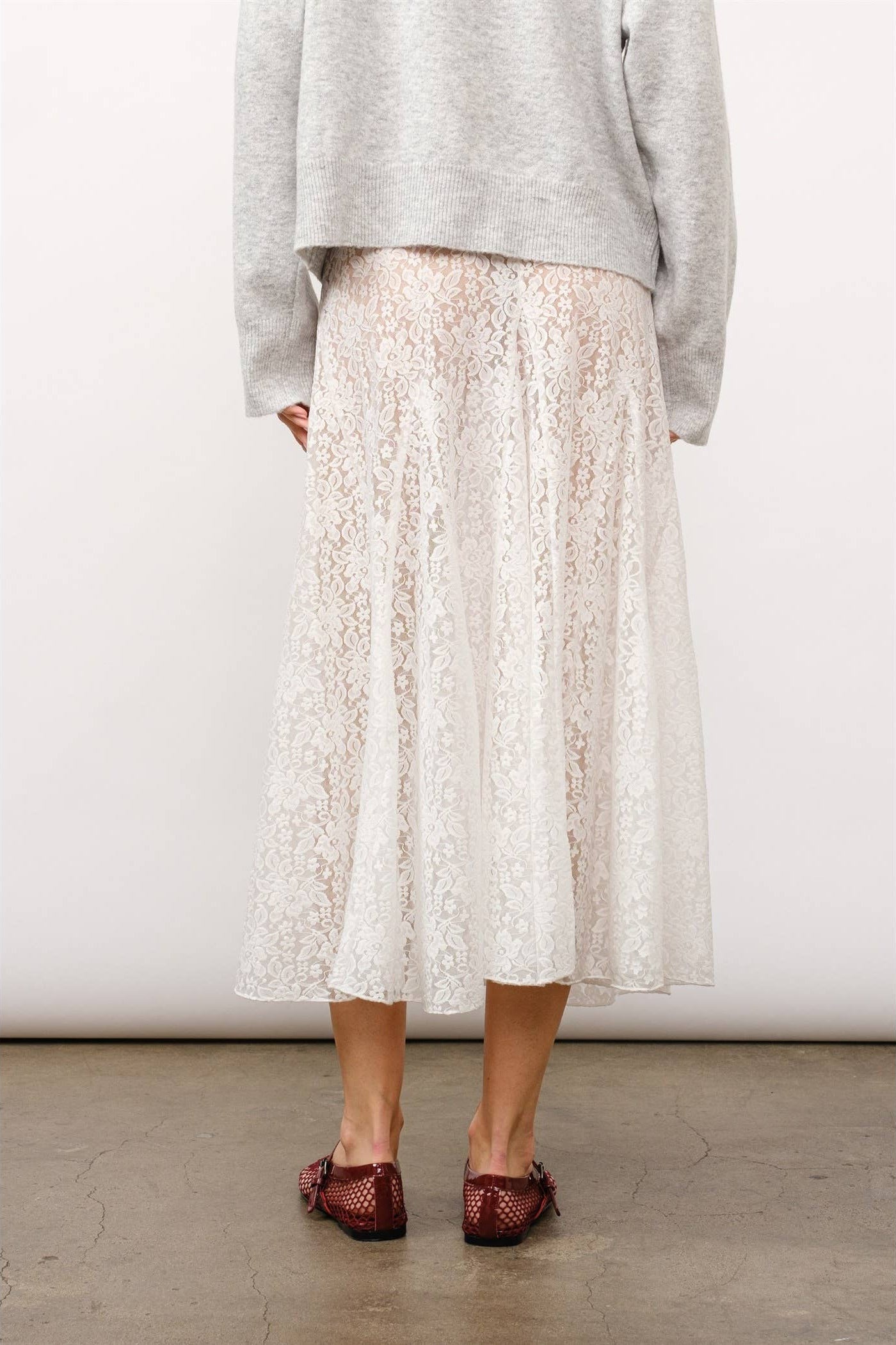 Philippa White Lace Maxi Skirt