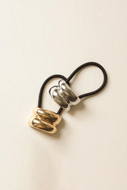 Silver Mini Double Arch Metal Hair Tie