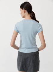 St. Agni Stone Blue Organic Cotton Baby Tee