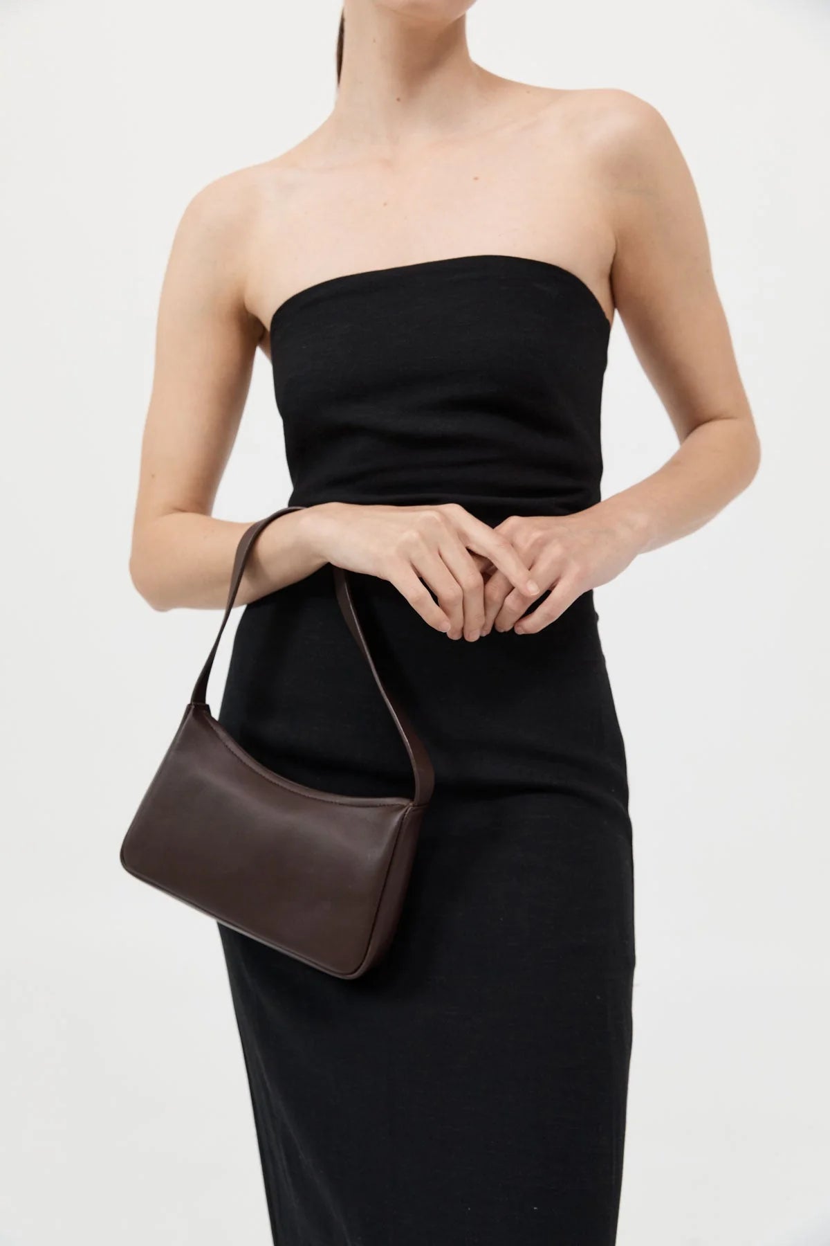 St. Agni Chocolate 90s Petite Shoulder Bag