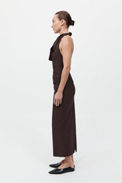 St. Agni Structural Tie Dress in Port