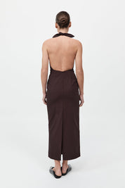 St. Agni Structural Tie Dress in Port