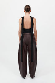 St. Agni Black Knit Scarf Top