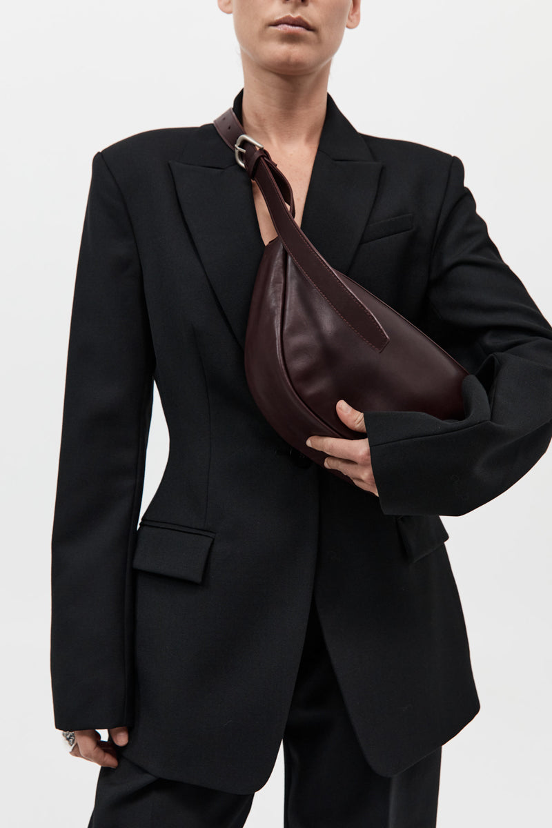 St. Agni Bordeaux Adjustable Crescent Bag