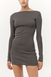 St. Agni Khaki Organic Cotton Bateau Dress