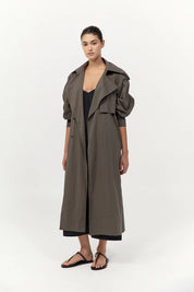 St. Agni Khaki Relaxed Cotton Trench
