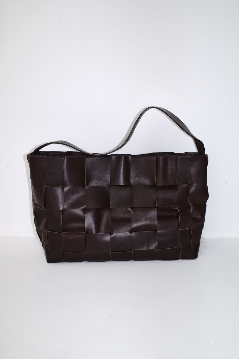 St. Agni Chocolate Woven Large Tote