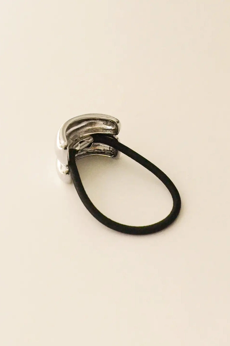 Silver Mini Double Arch Metal Hair Tie