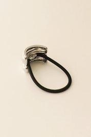 Silver Mini Double Arch Metal Hair Tie