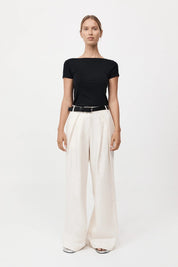 St. Agni Jet Black Organic Cotton Ballet Top