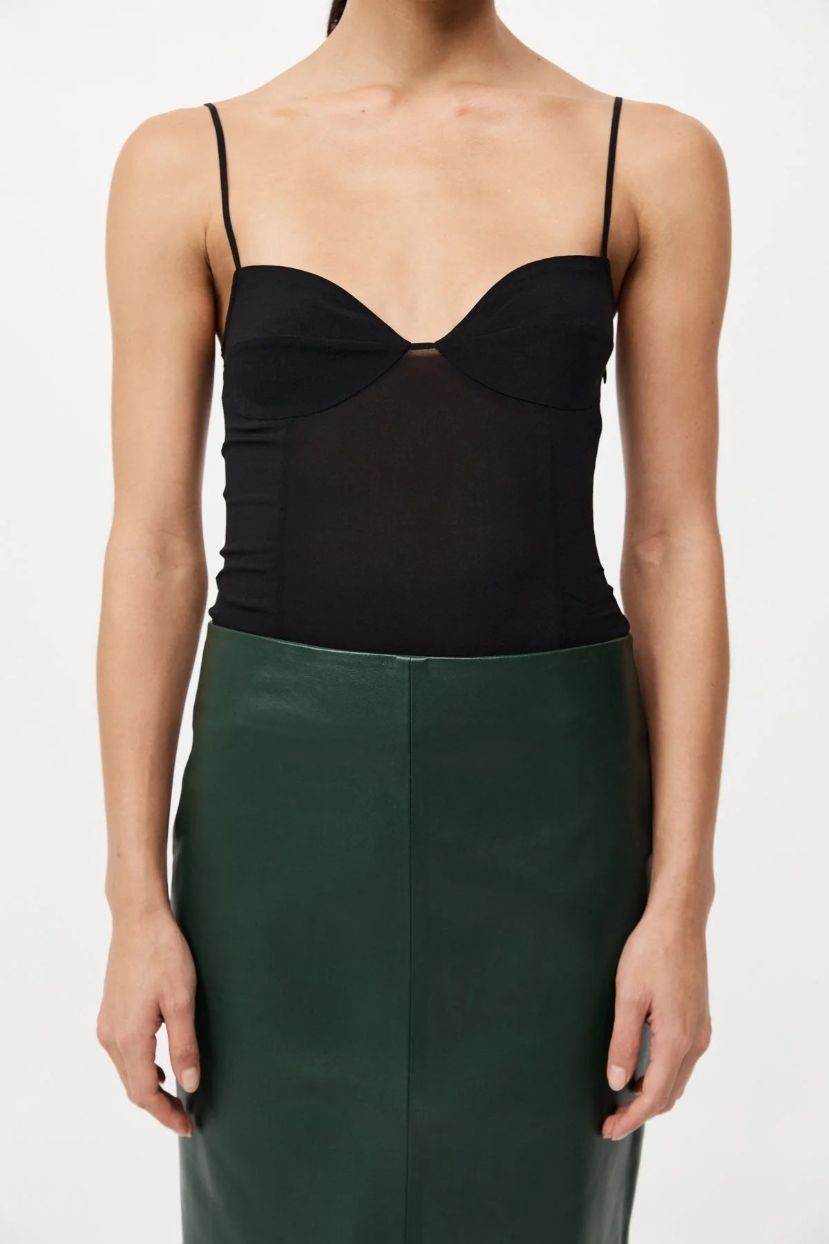 St. Agni Black Silk Cami