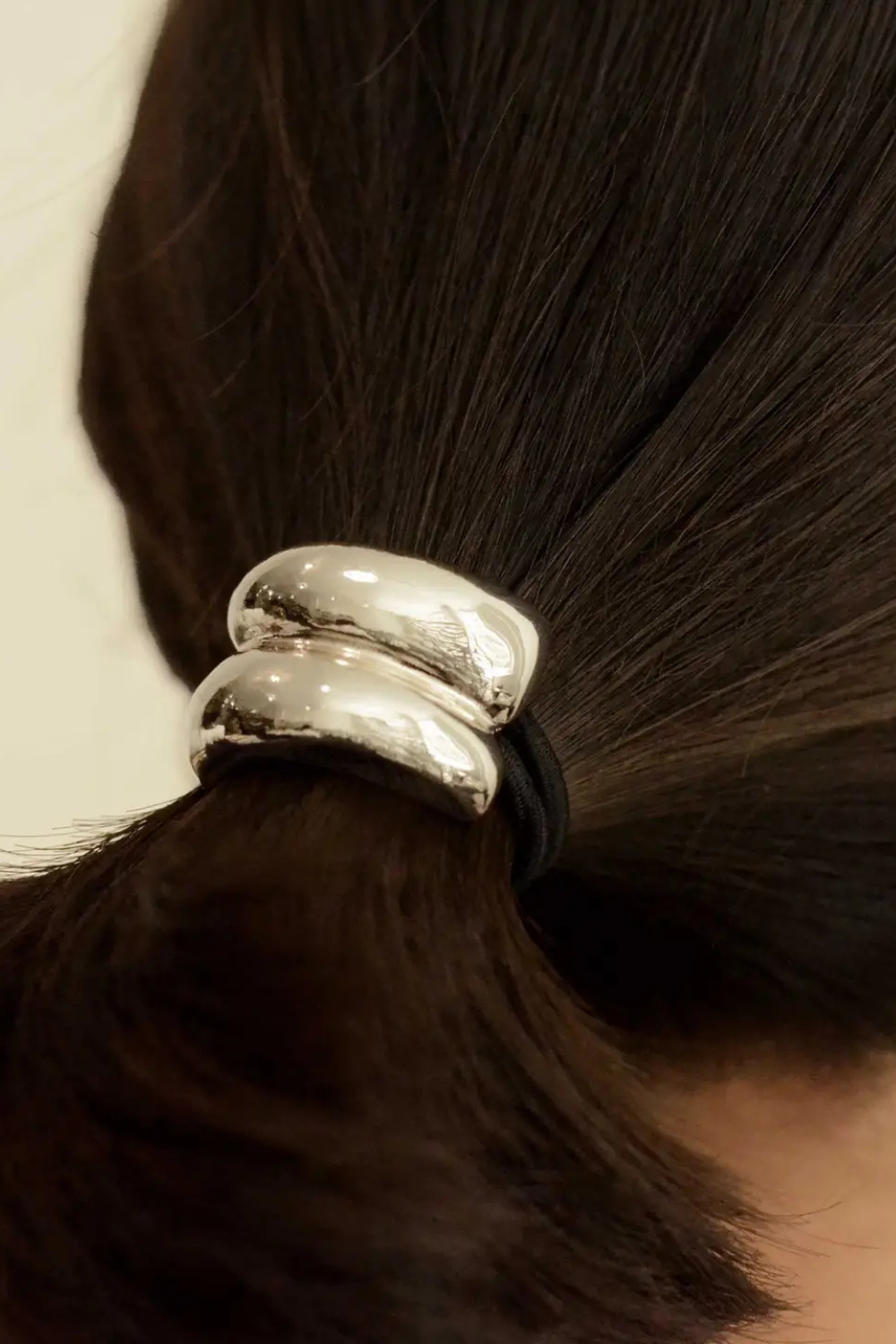 Silver Mini Double Arch Metal Hair Tie