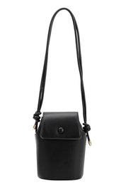 Abigail Black Recycled Vegan Leather Crossbody Bag