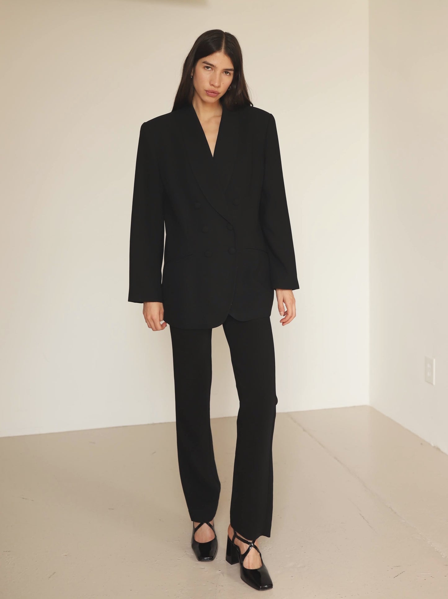 St. Agni Black Deconstructed Trousers