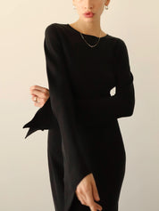 Black Cupro Sasha Dress