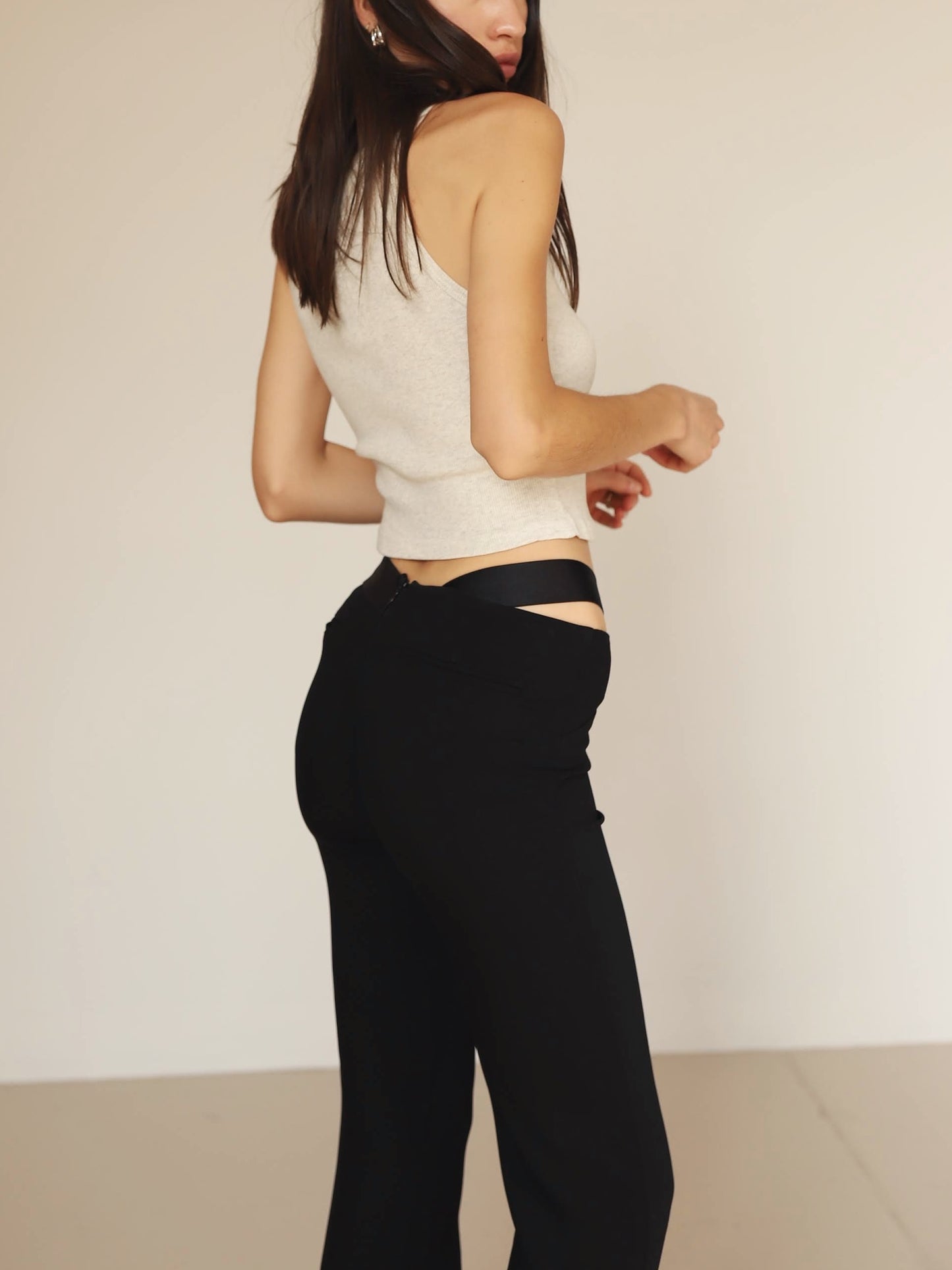 St. Agni Black Deconstructed Trousers