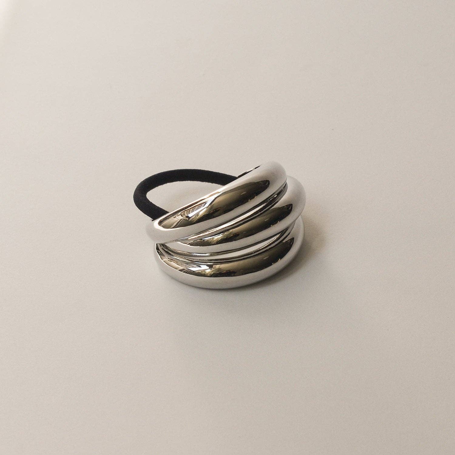 Silver Triple Arch Metal Hair Tie