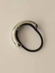 Silver Wide Metal Cuff Hair Tie