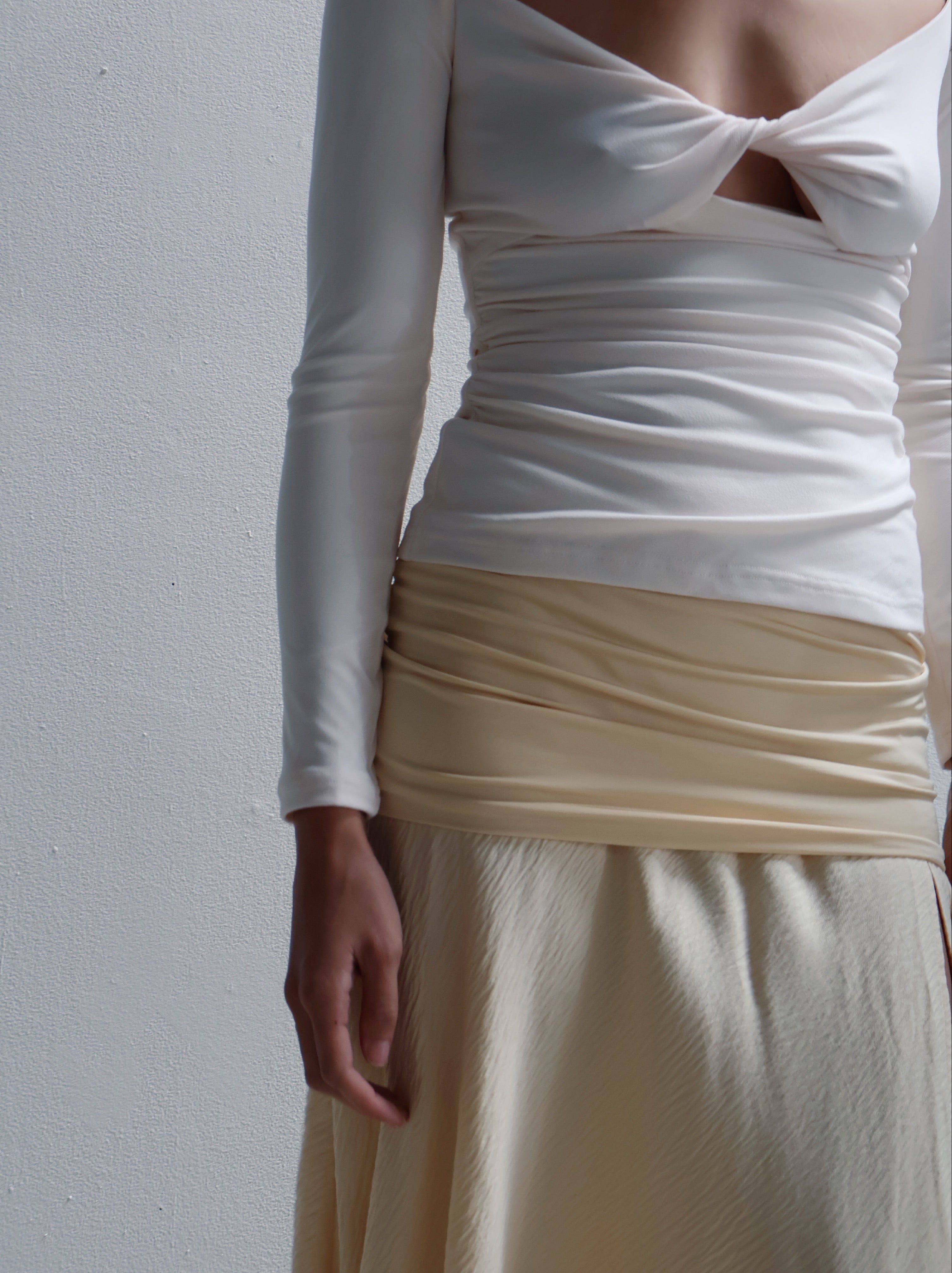 Cream Posie Long Sleeve Top