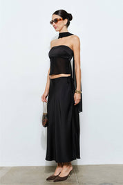 Calliope Strapless Top With Scarf