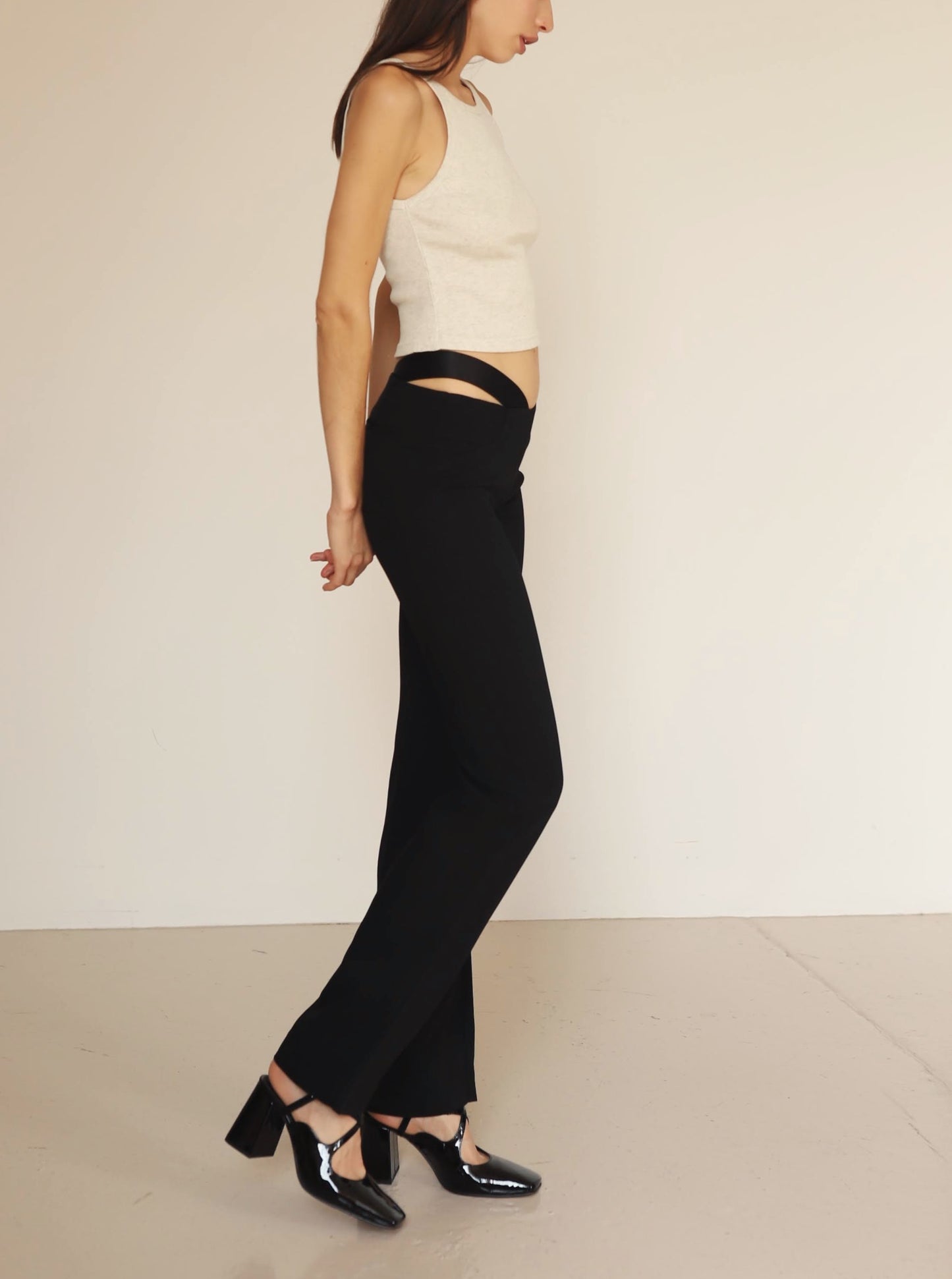 St. Agni Black Deconstructed Trousers