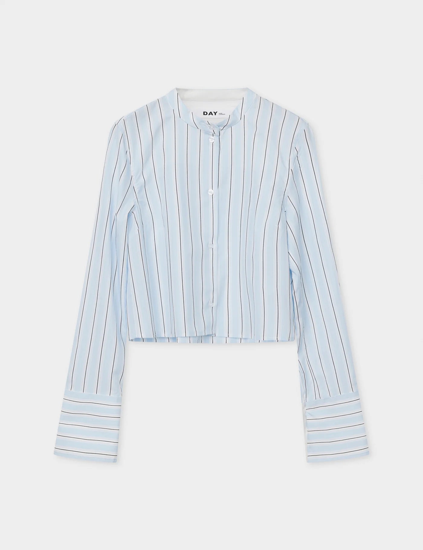DAY Alexi Cropped Classic Striped Shirt
