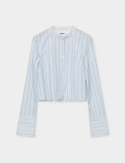 DAY Alexi Cropped Classic Striped Shirt