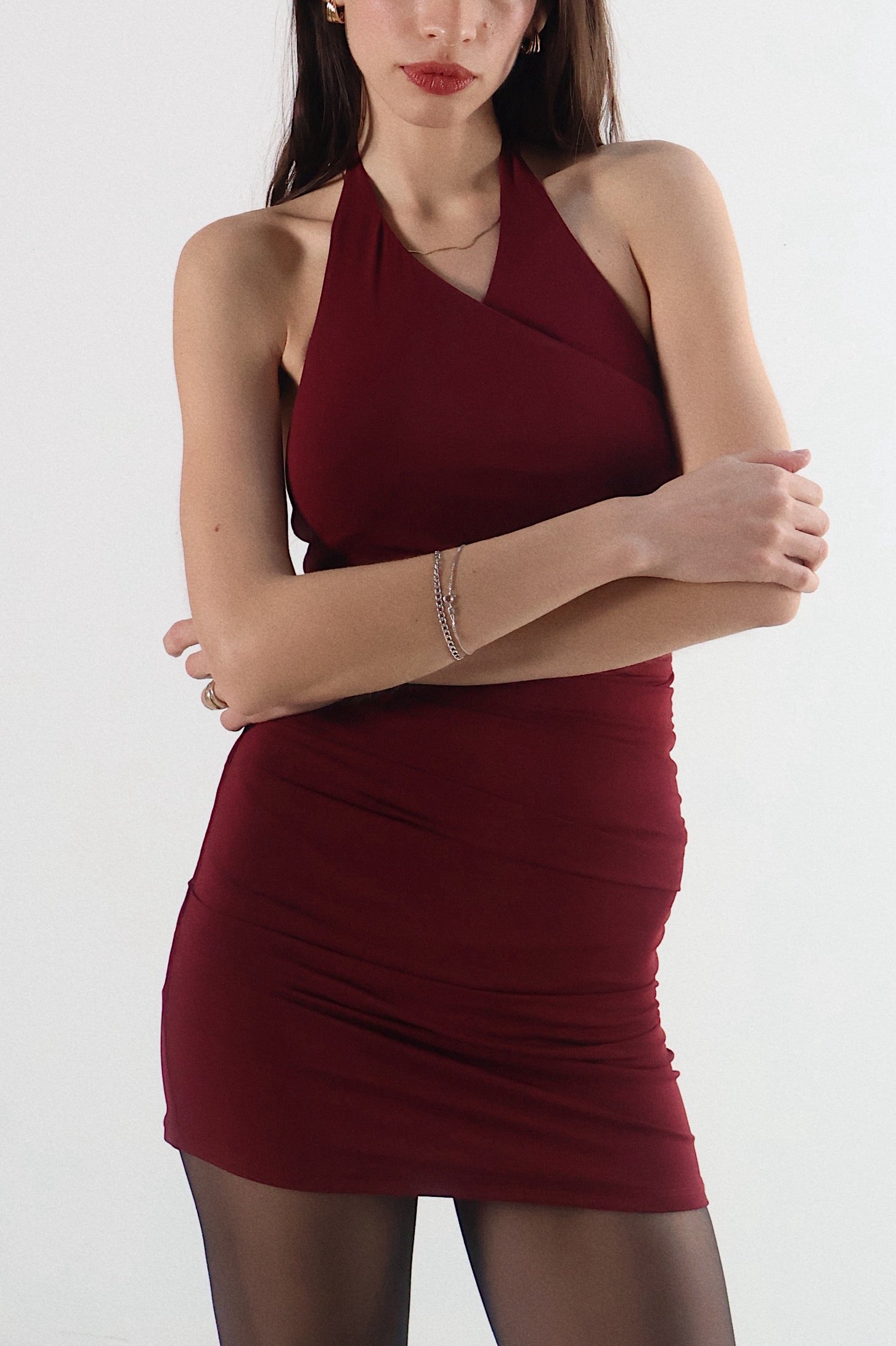 Bec + Bridge Cherry Cola Alexandre Halter Mini Dress