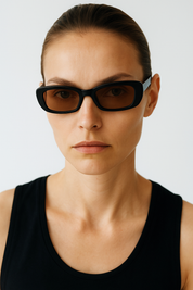 Beyond Stranger Studio Davie Sunglasses in Black/Tan