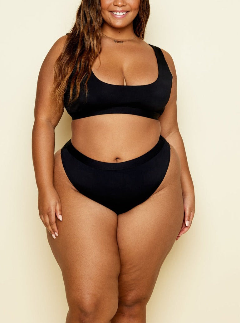 Black High Rise Ultra Bikini Bottoms
