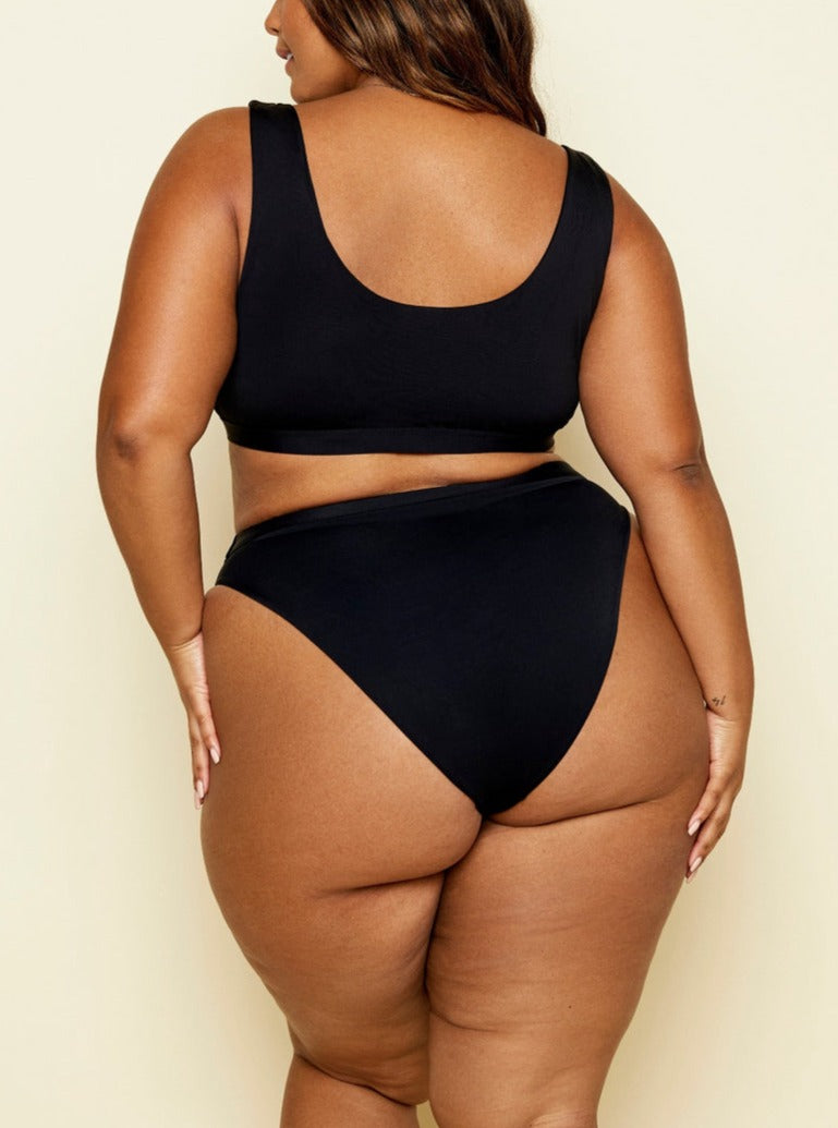 Black High Rise Ultra Bikini Bottoms