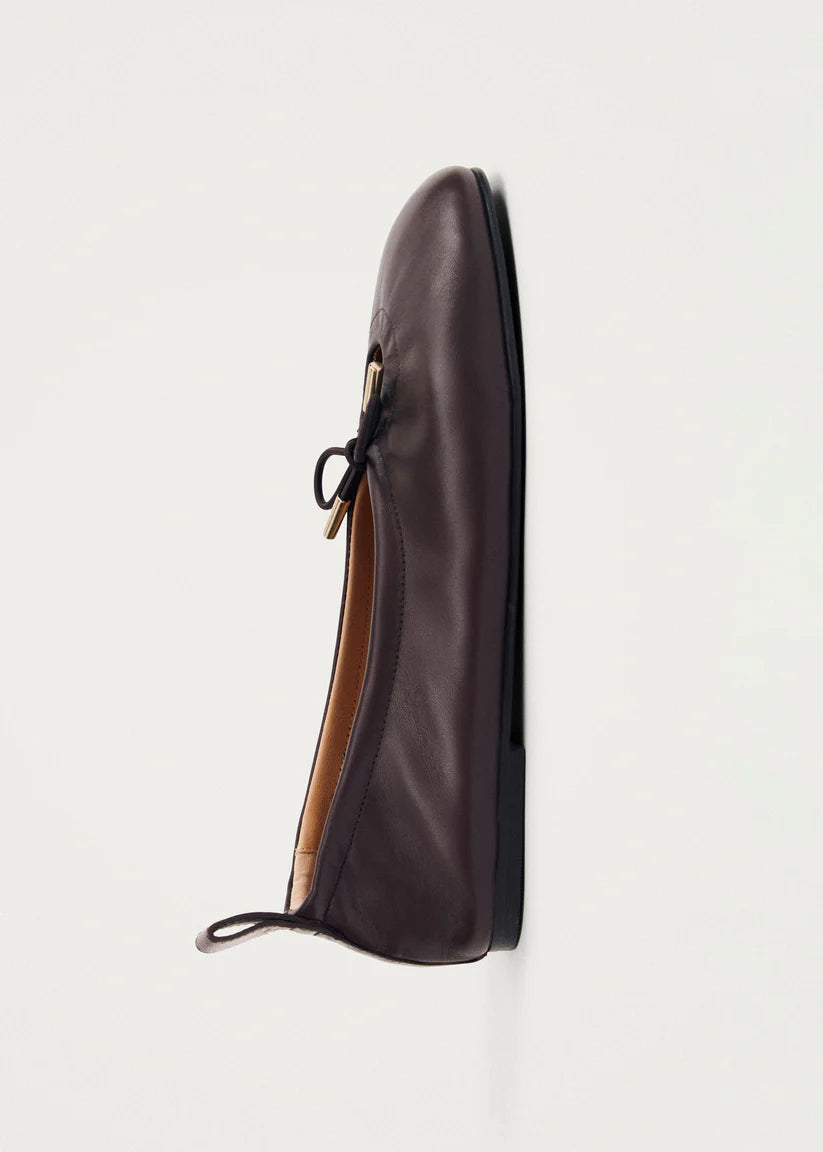 Alohas Rosalind Brown Leather Ballet Flats