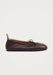 Alohas Rosalind Brown Leather Ballet Flats