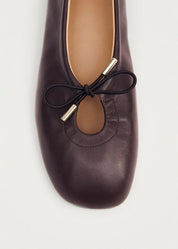 Alohas Rosalind Brown Leather Ballet Flats