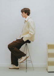 Alohas Rife Grain Cream Leather Sneakers