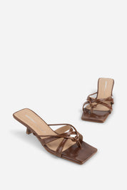 Intentionally Blank Chestnut Eli Kitten Heel Sandal