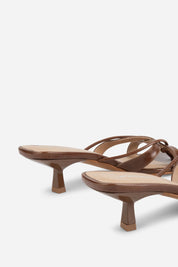 Intentionally Blank Chestnut Eli Kitten Heel Sandal