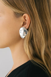 FLASH DYLAN DOME STERLING SILVER EARRINGS