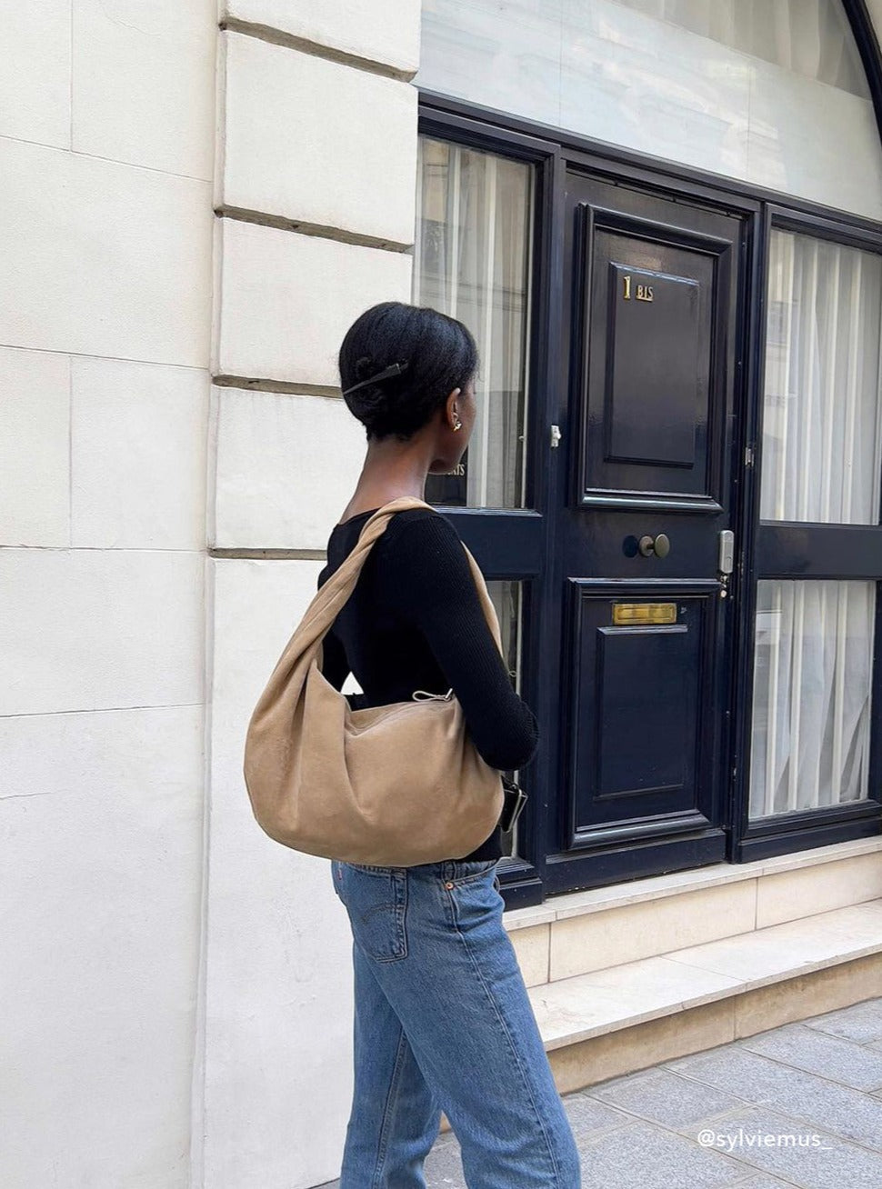 Flattered Sand Suede Alva Bag