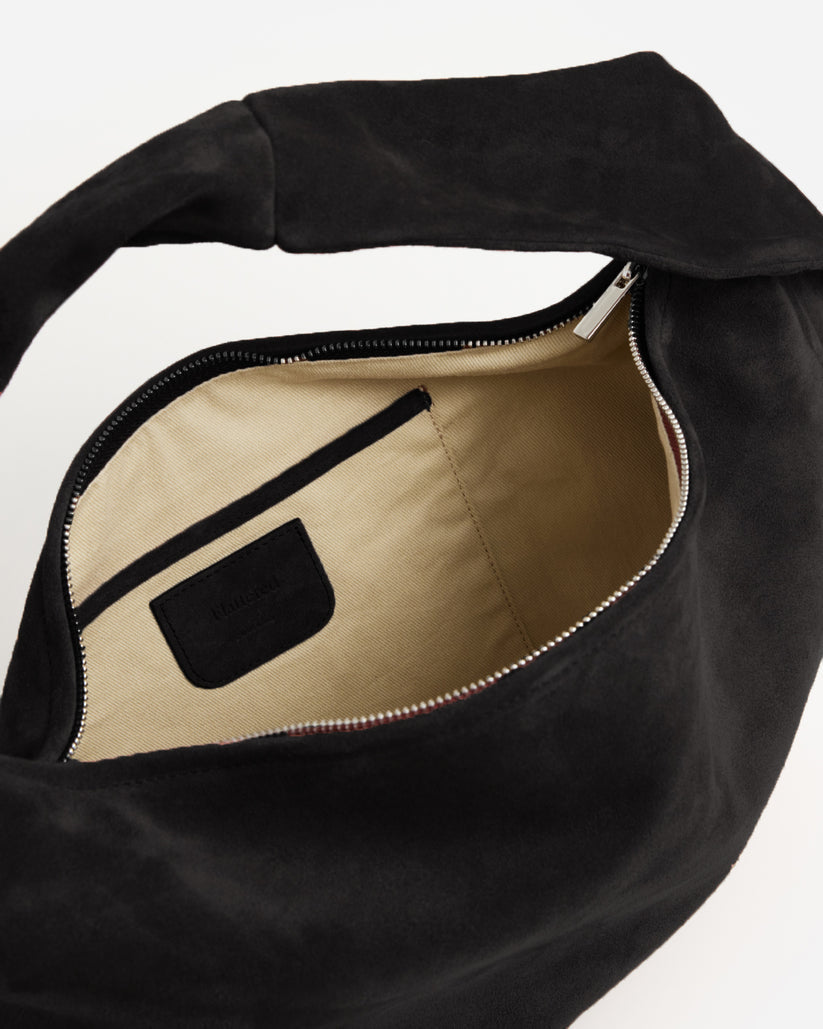 Flattered Black Suede Alva Bag