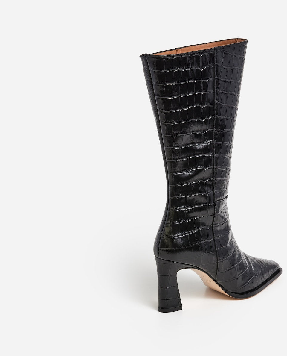Flattered Ava Croco Leather Boots