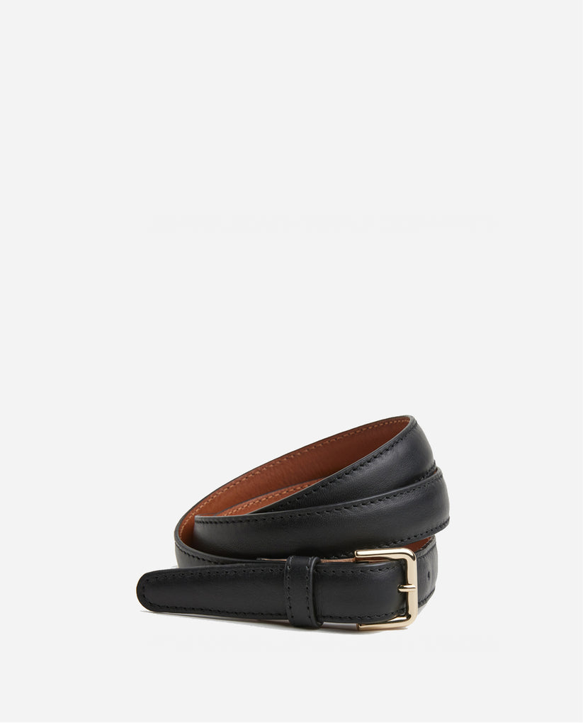 Flattered Barbara Black Leather Belt