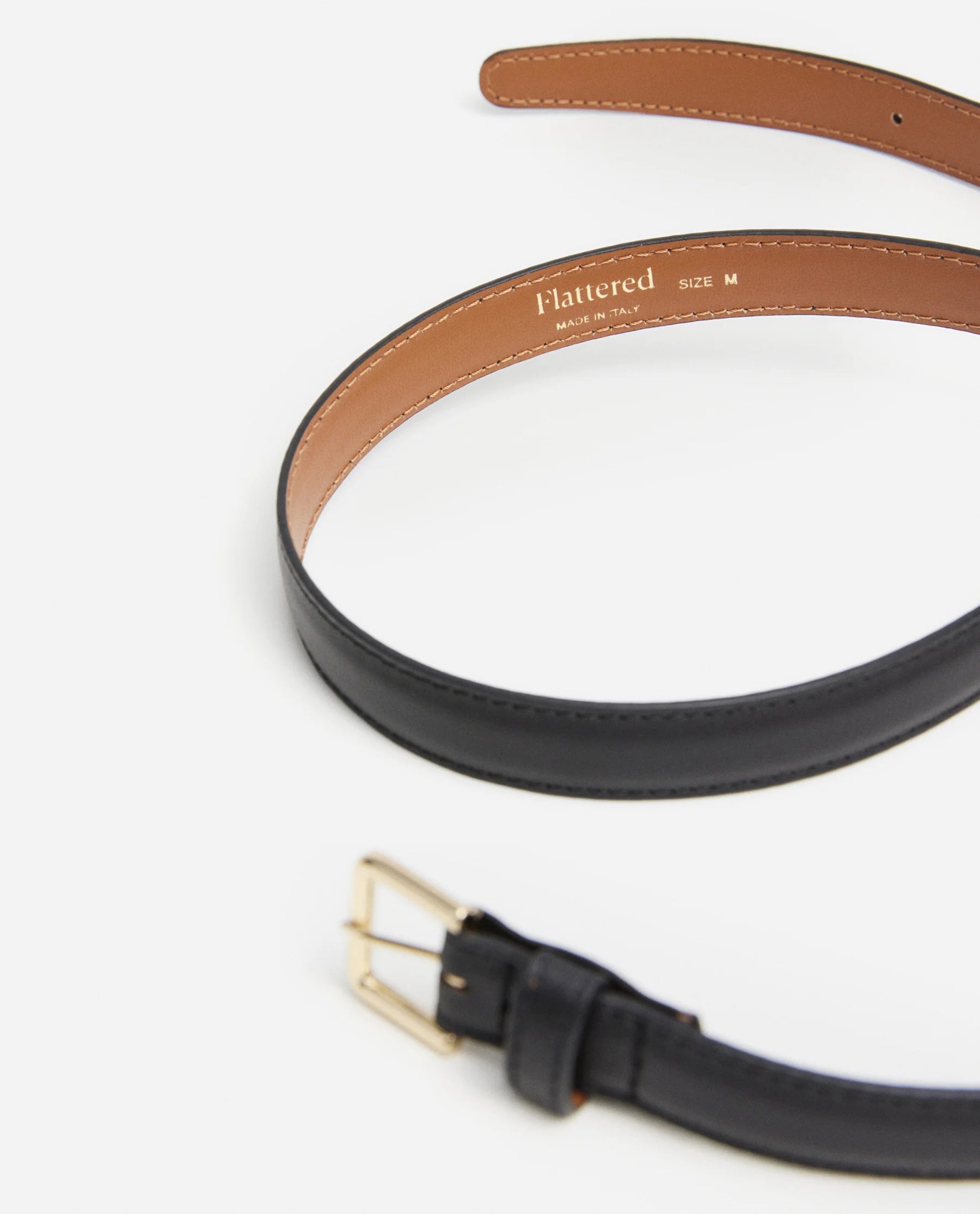 Flattered Barbara Black Leather Belt