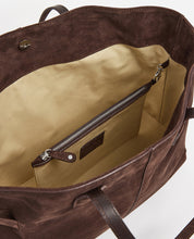 Flattered Chocolate Suede Lesley Tote Bag
