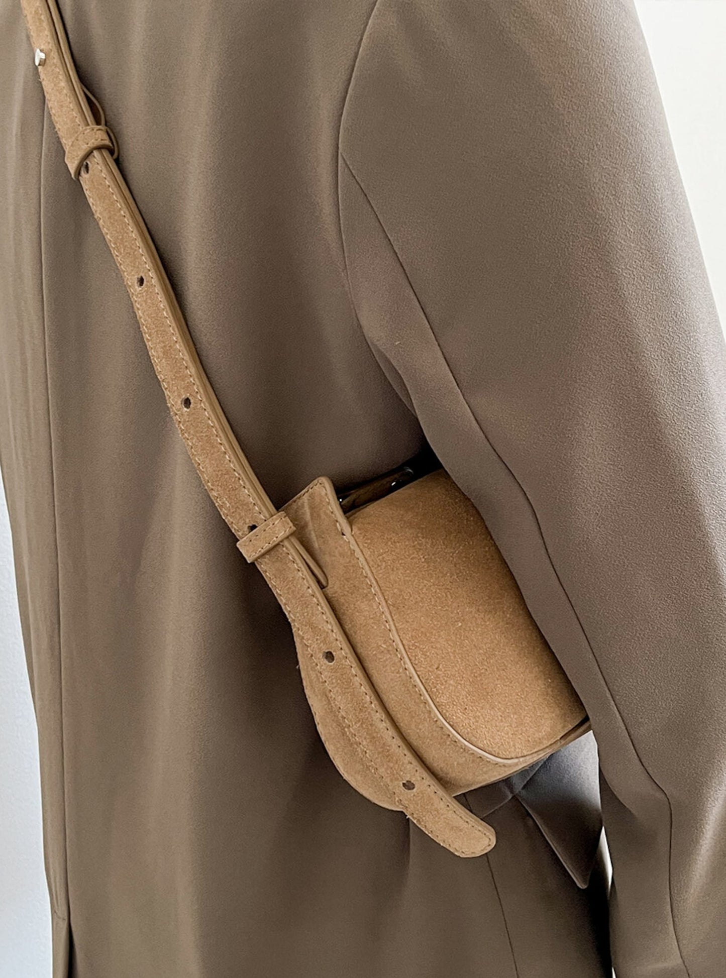Flattered Tuna Suede Shoulder Bag