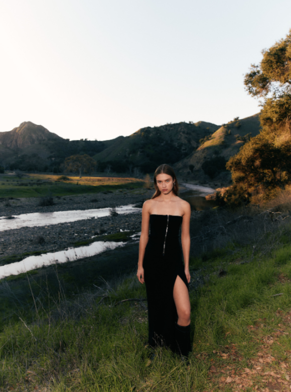 Black Knit Leila Wrap Skirt