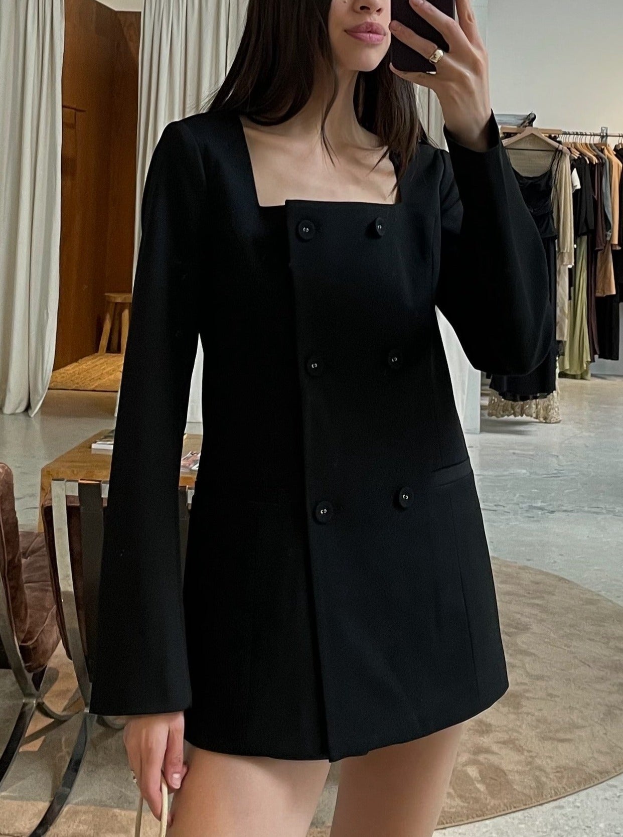 Black Henrietta Suit Jacket
