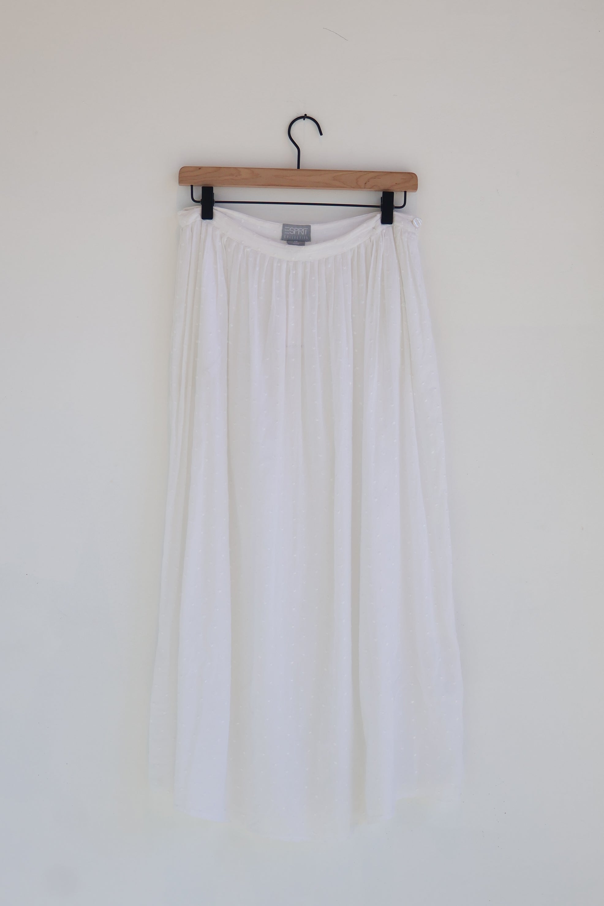 Vintage White Swiss Dot Cotton Voile Skirt