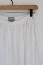 Vintage White Swiss Dot Cotton Voile Skirt