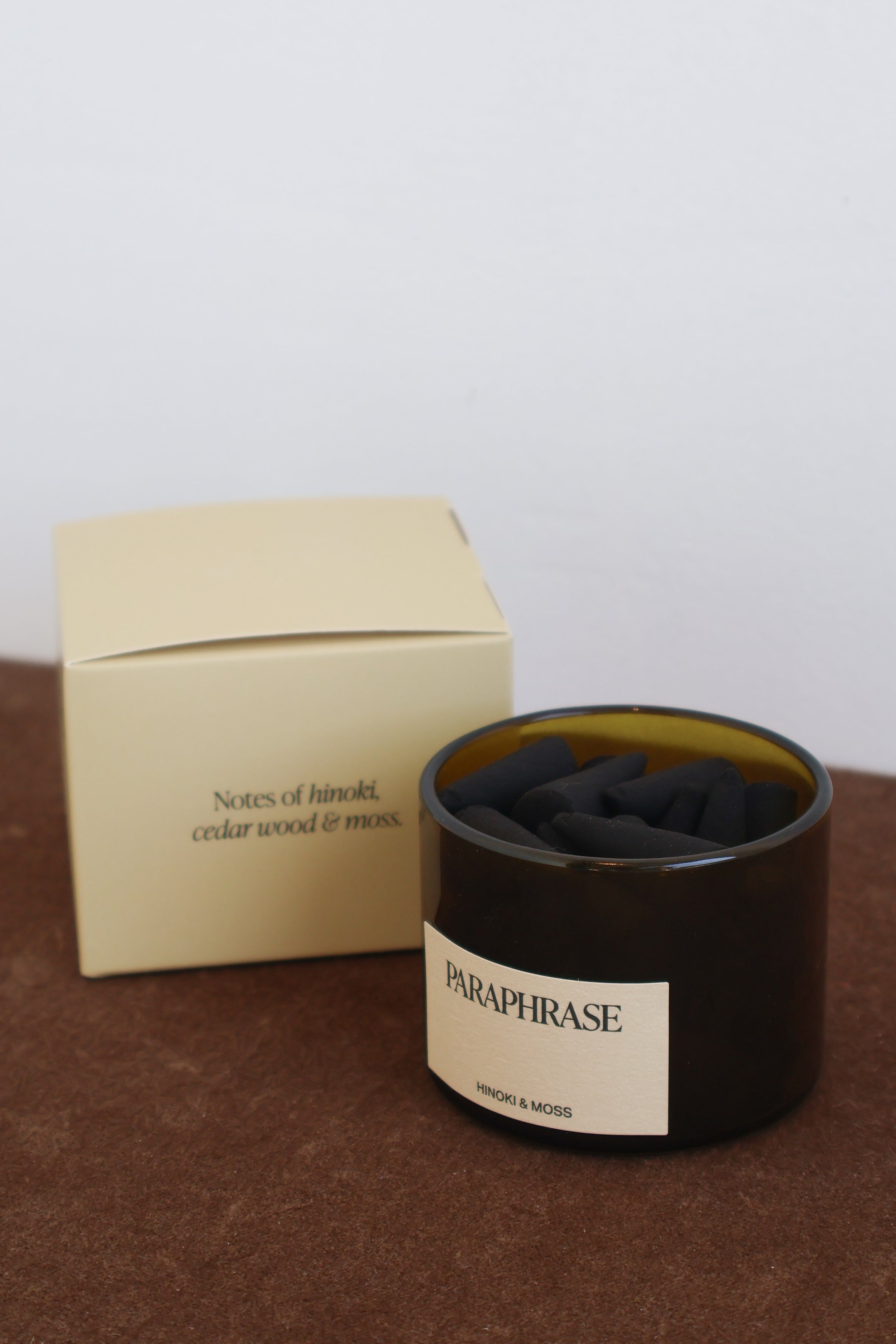 Paraphrase Perfume Hinoki & Moss Incense Cones